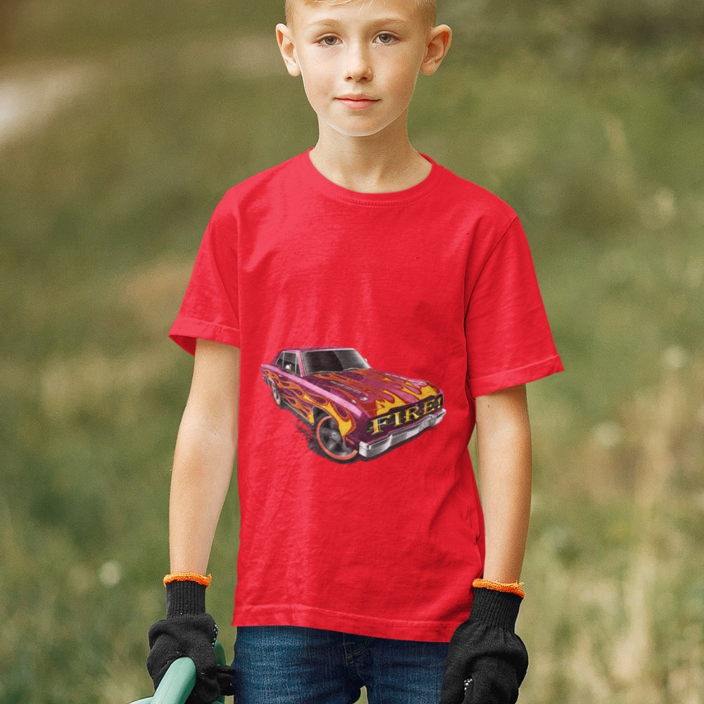 Constable Designs Charger Fire Red Youth T-shirt