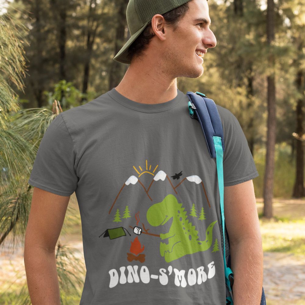 Constable Designs Dino Smore Dark Heather Men's T-shirt