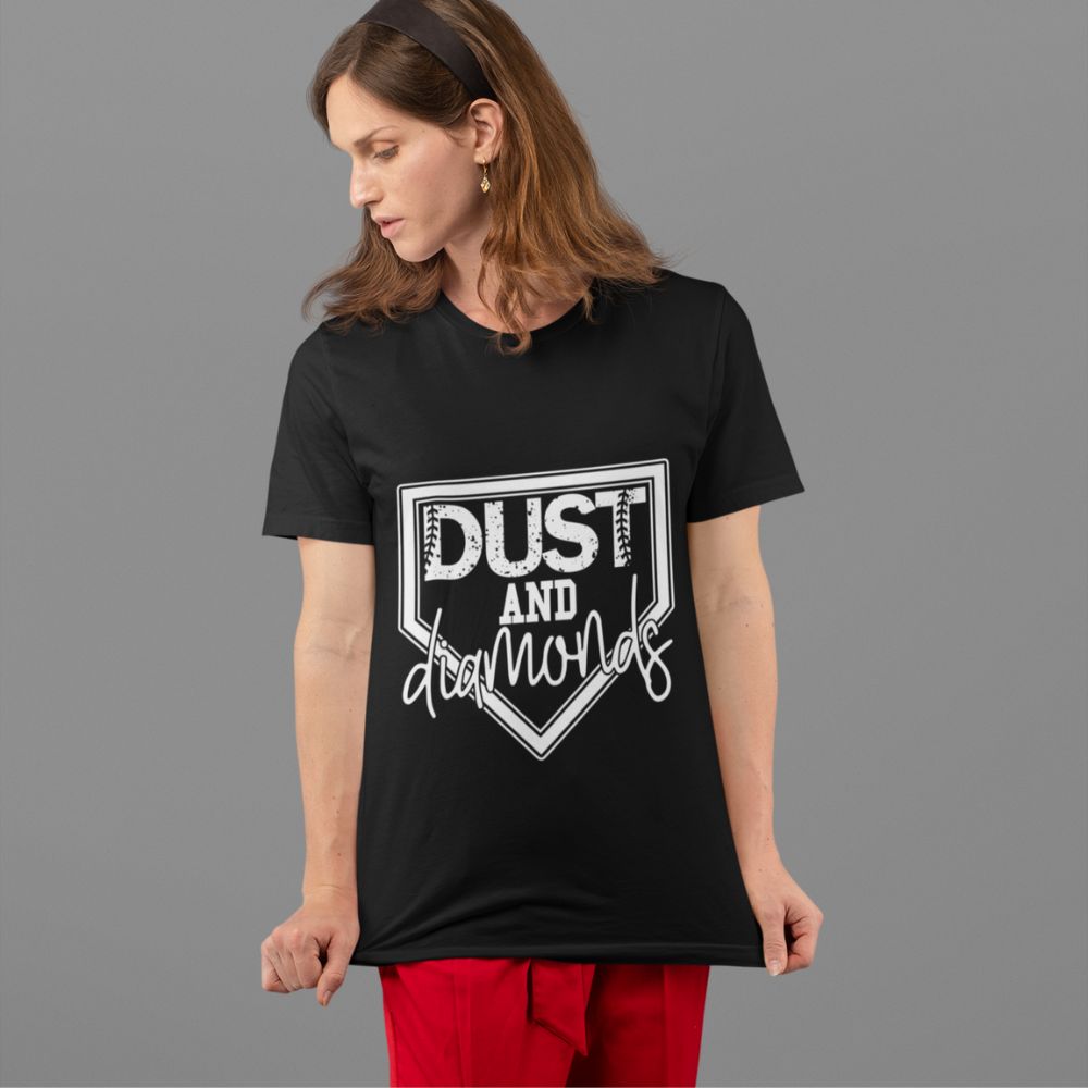 Constable Designs Dust And Diamonds Black Ladies T-shirt