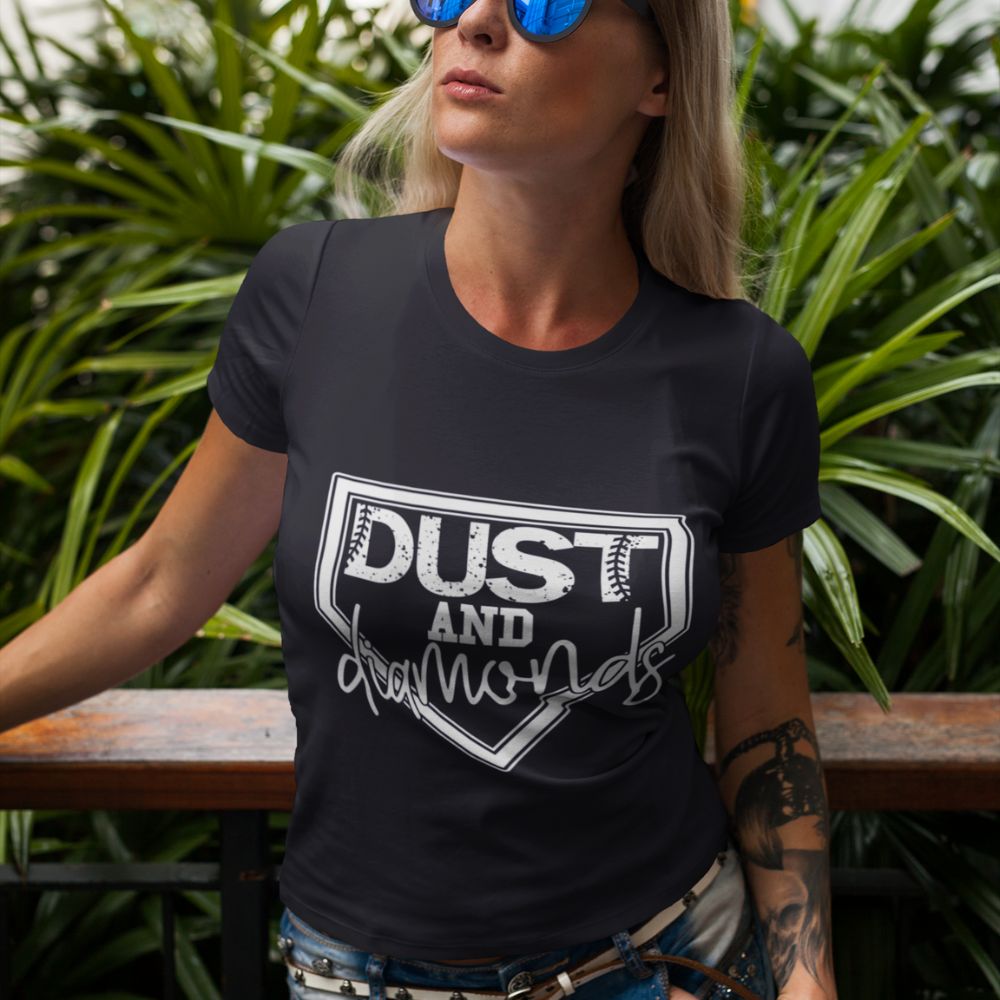 Constable Designs Dust And Diamonds Navy Ladies T-shirt