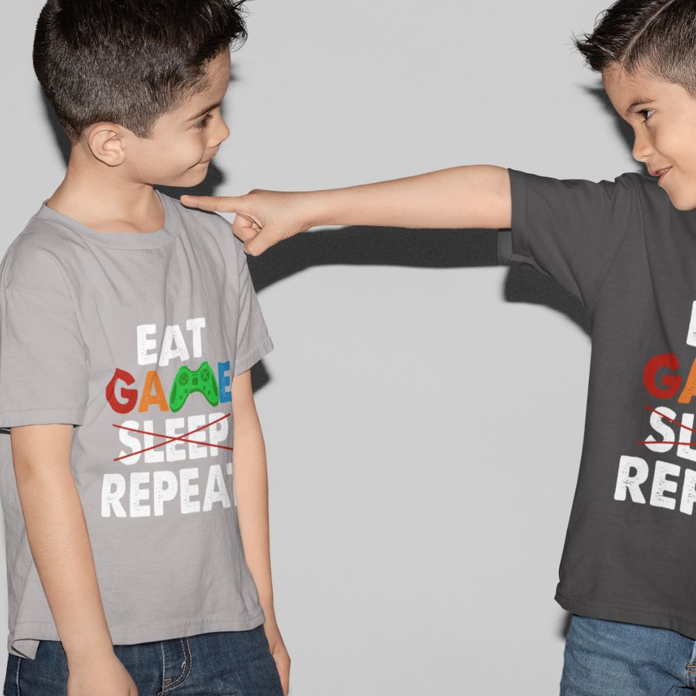 Constable Designs Eat Game Repeat Athletic Heather Youth T-shirt