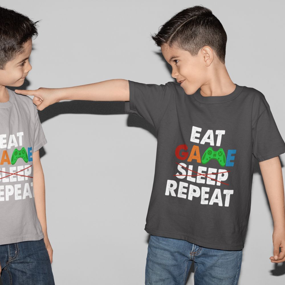 Constable Designs Eat Game Repeat Dark Heather Youth T-shirt