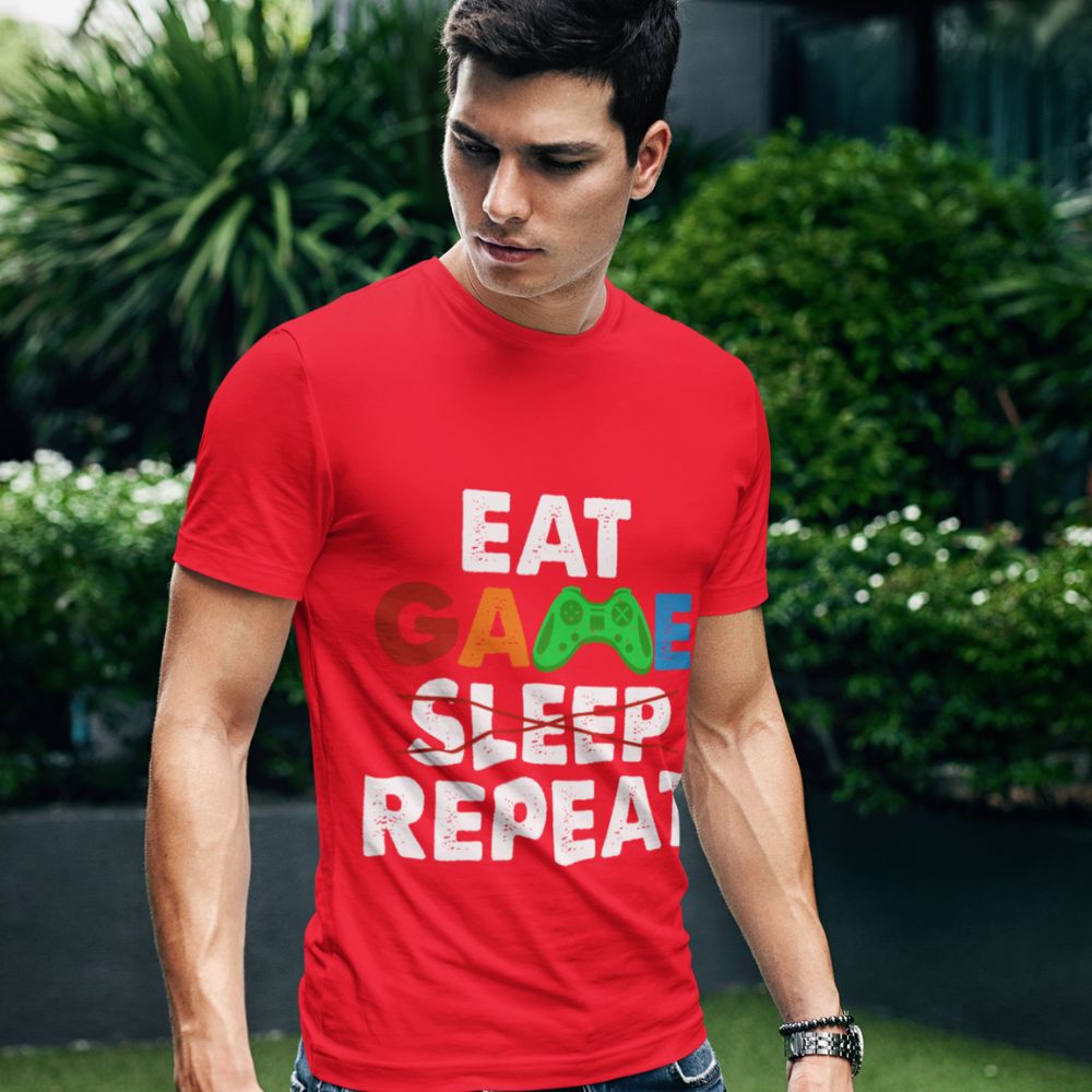 Constable Designs Eat Game Repeat Red Men's T-shirt