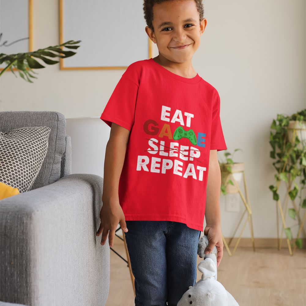 Constable Designs Eat Game Repeat Red Youth T-shirt
