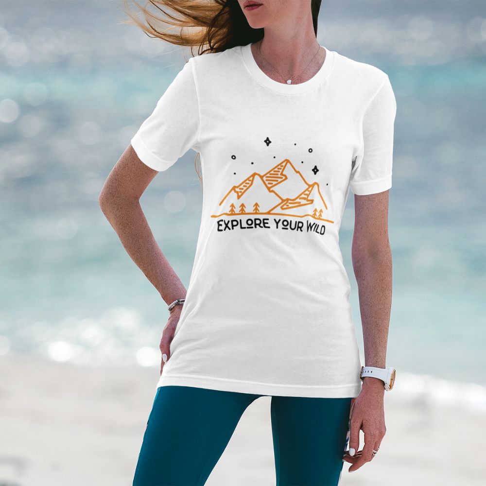Constable Designs Explore Your Wild White Ladies T-shirt