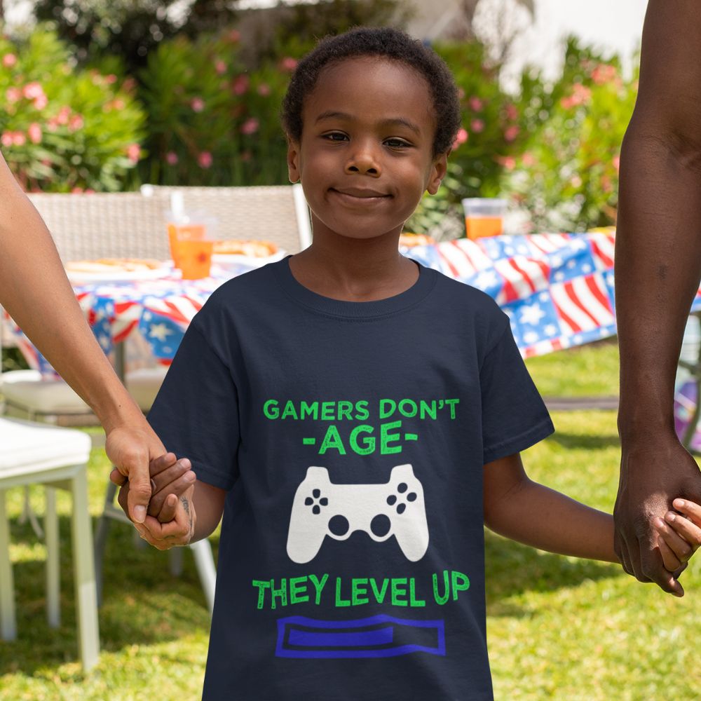 Constable Designs Gamers Don't Age Navy Youth T-shirt