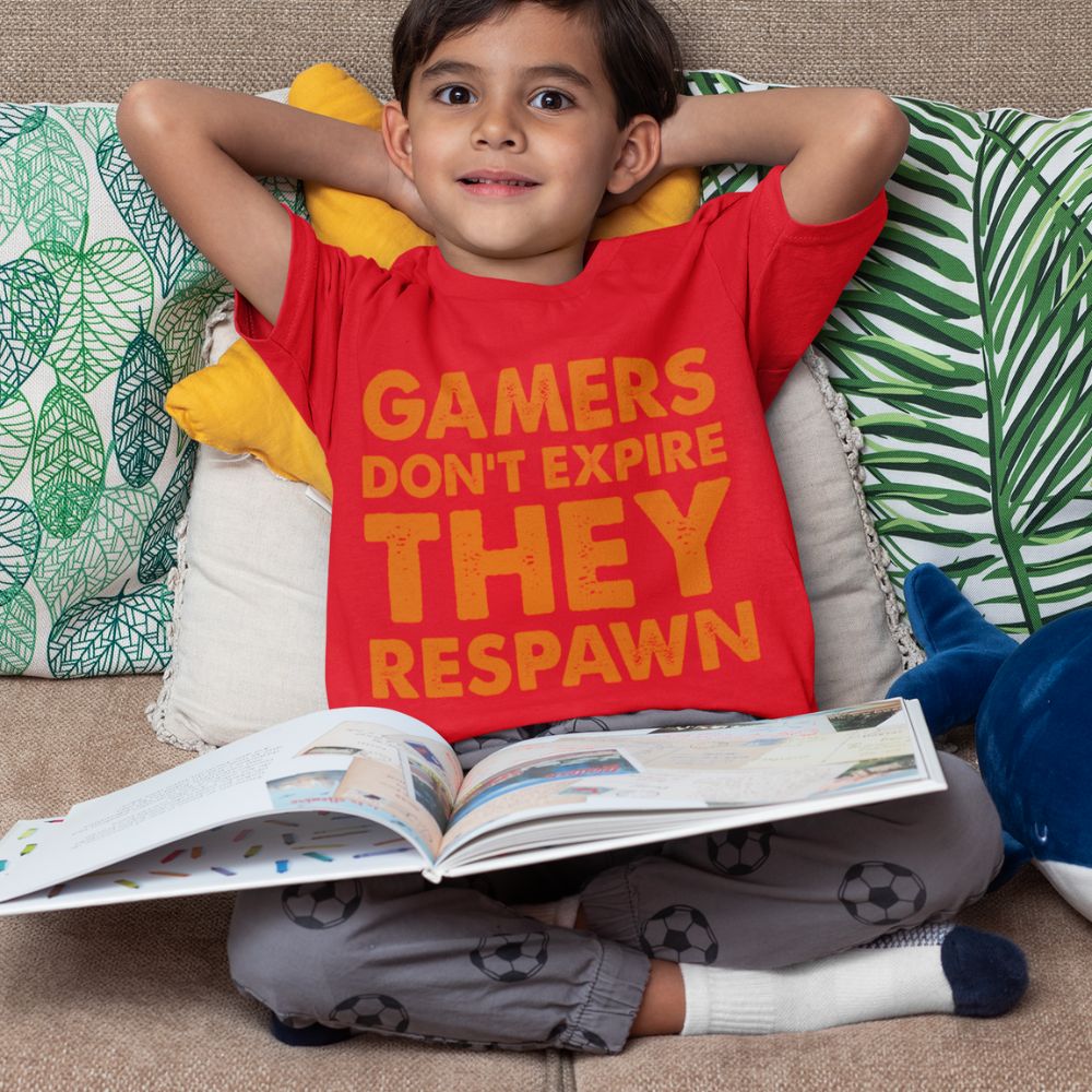 Constable Designs Gamers Don't Expire Red Youth T-shirt