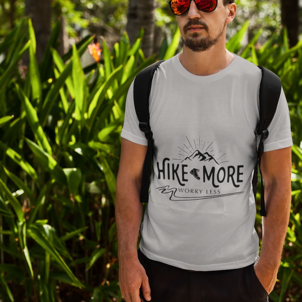 Constable Designs Hike More Worry Less Sport Grey Men's T-shirt