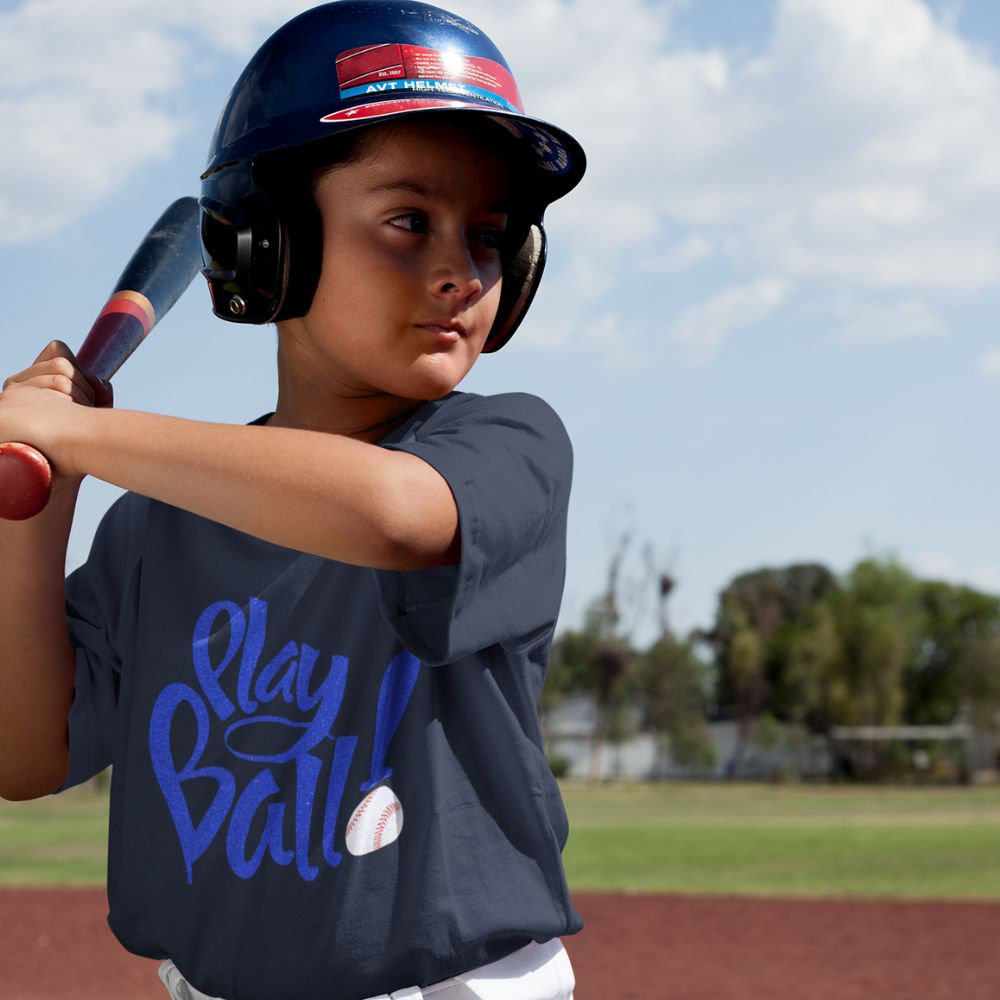 Constable Designs Play Ball Navy Youth T-shirt