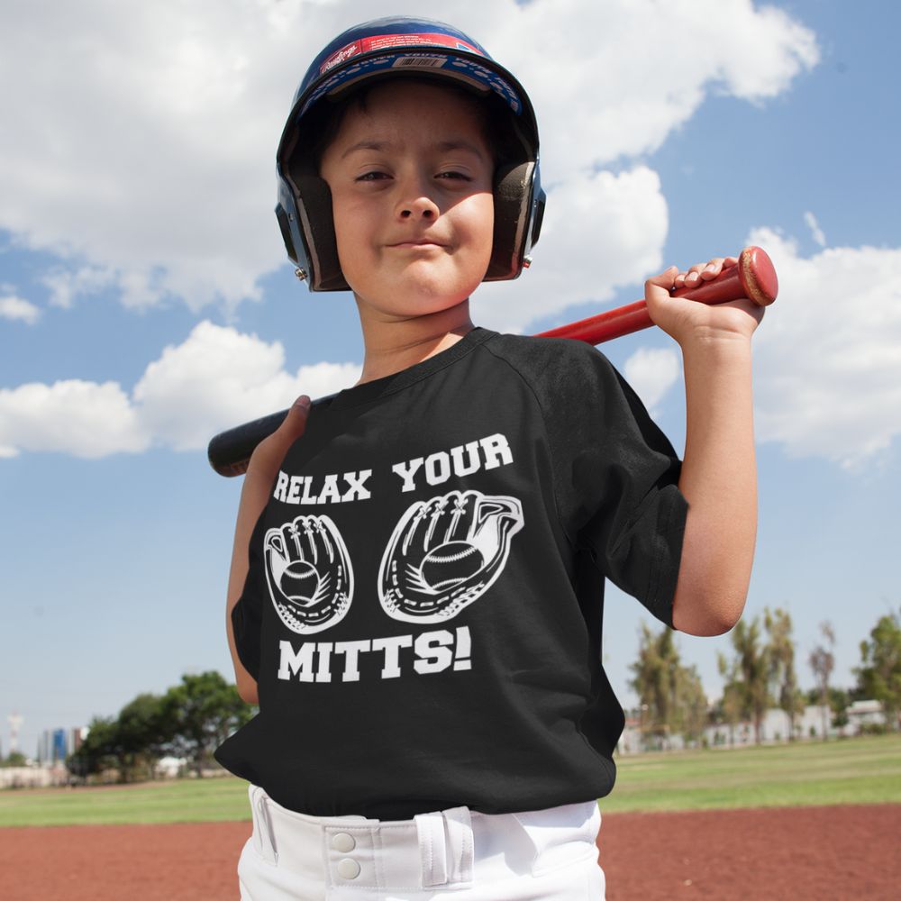 Constable Designs Relax Your Mitts Black Youth T-shirt