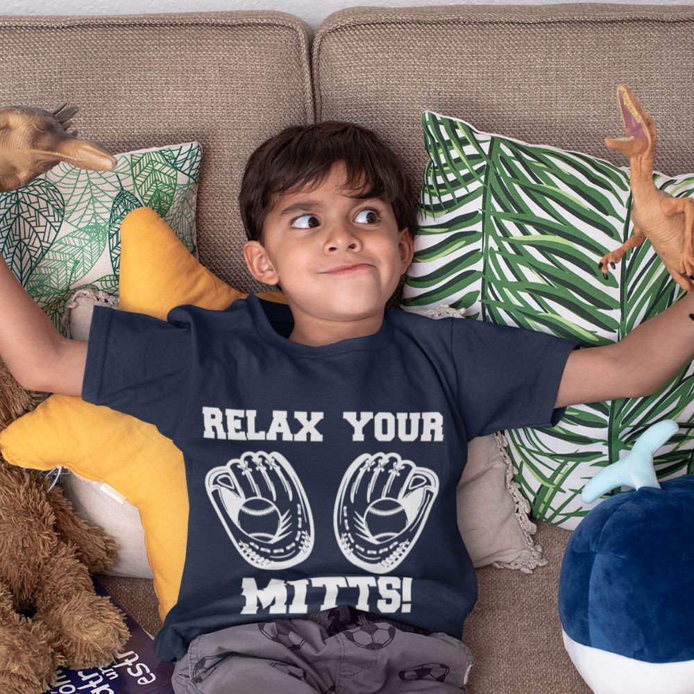 Constable Designs Relax Your Mitts Navy Youth T-shirt