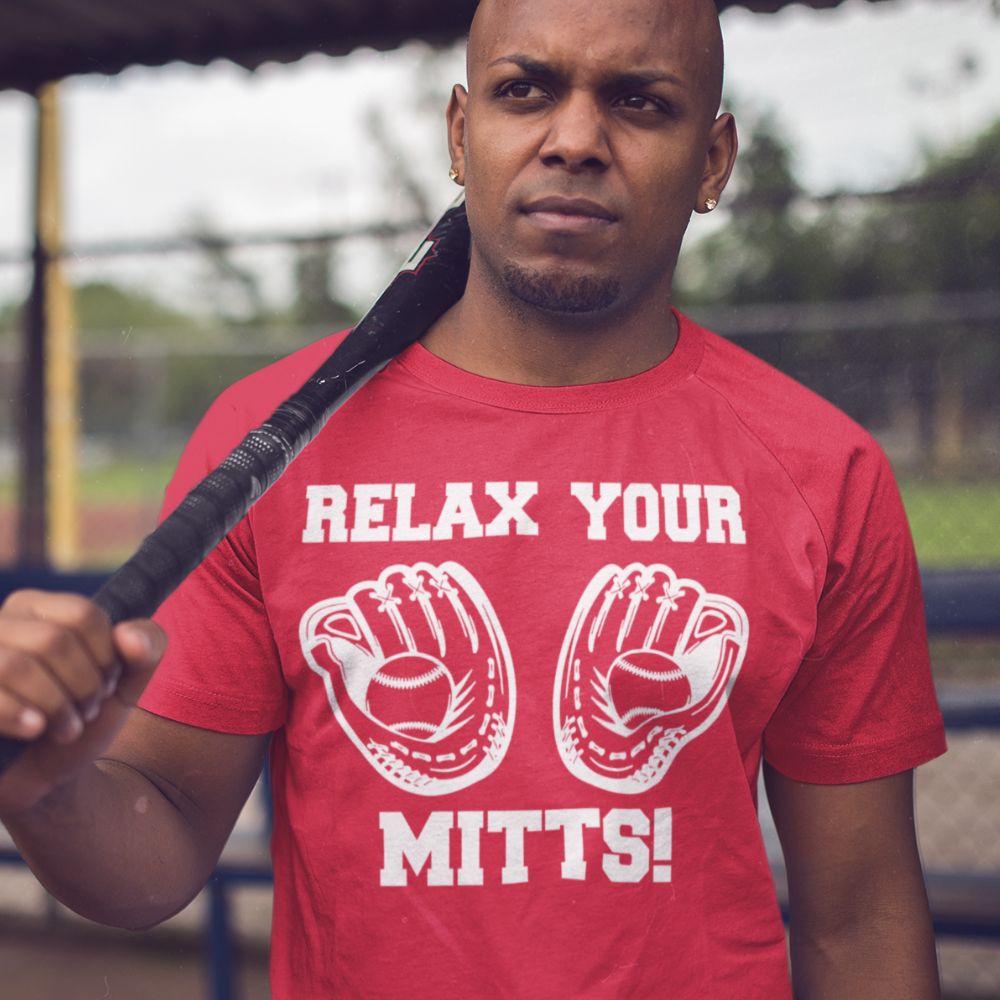 Constable Designs Relax Your Mitts Red Men's T-shirt